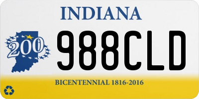 IN license plate 988CLD