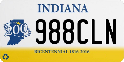 IN license plate 988CLN