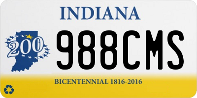 IN license plate 988CMS