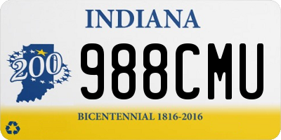 IN license plate 988CMU