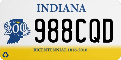 IN license plate 988CQD