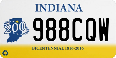 IN license plate 988CQW