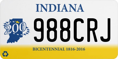 IN license plate 988CRJ