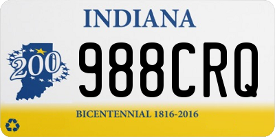 IN license plate 988CRQ