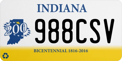 IN license plate 988CSV