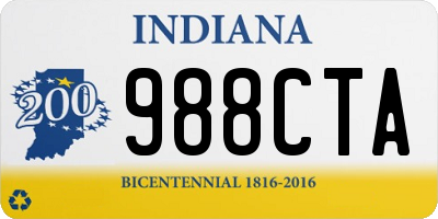 IN license plate 988CTA