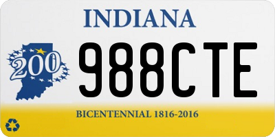 IN license plate 988CTE