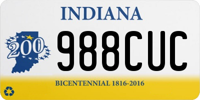 IN license plate 988CUC