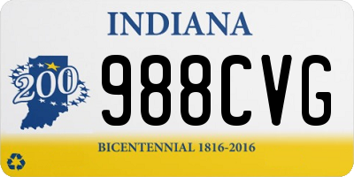 IN license plate 988CVG