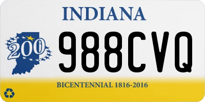 IN license plate 988CVQ