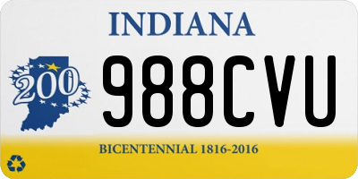 IN license plate 988CVU