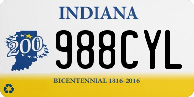 IN license plate 988CYL