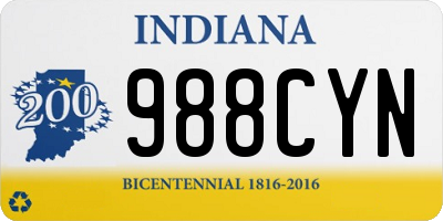 IN license plate 988CYN