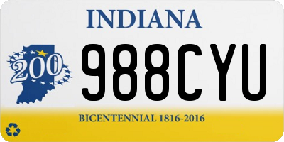 IN license plate 988CYU