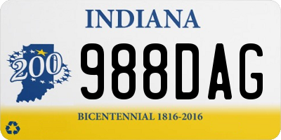 IN license plate 988DAG