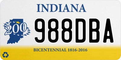 IN license plate 988DBA