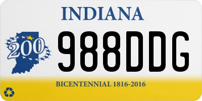 IN license plate 988DDG