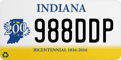 IN license plate 988DDP