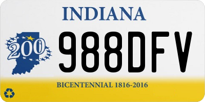 IN license plate 988DFV