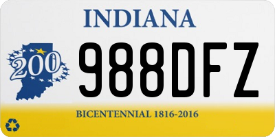 IN license plate 988DFZ