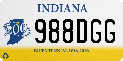 IN license plate 988DGG