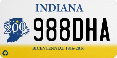 IN license plate 988DHA