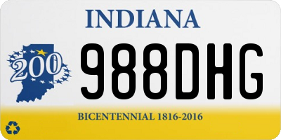 IN license plate 988DHG