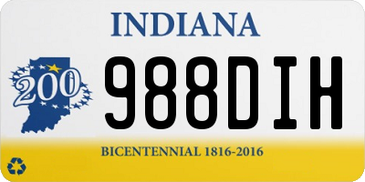 IN license plate 988DIH