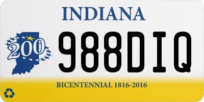 IN license plate 988DIQ