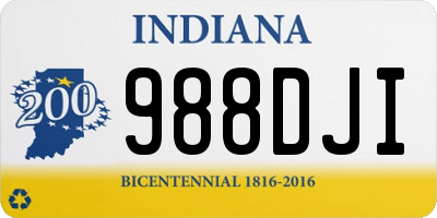 IN license plate 988DJI