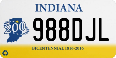 IN license plate 988DJL