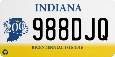 IN license plate 988DJQ