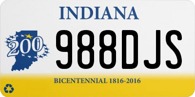 IN license plate 988DJS