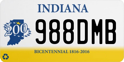 IN license plate 988DMB