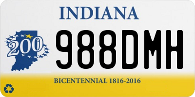 IN license plate 988DMH