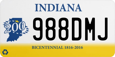 IN license plate 988DMJ