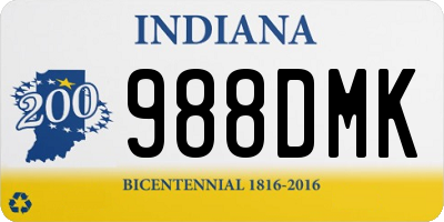 IN license plate 988DMK