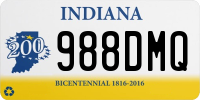 IN license plate 988DMQ