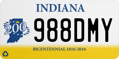 IN license plate 988DMY