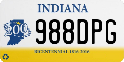 IN license plate 988DPG