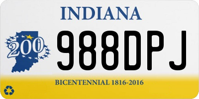 IN license plate 988DPJ
