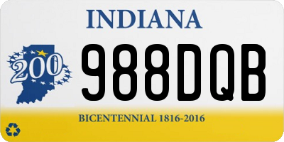 IN license plate 988DQB