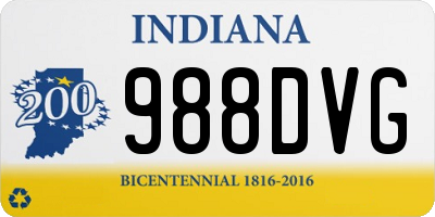 IN license plate 988DVG