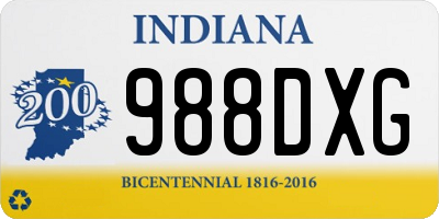 IN license plate 988DXG