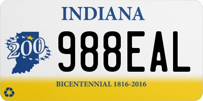 IN license plate 988EAL