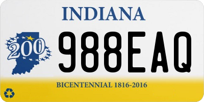 IN license plate 988EAQ