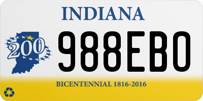 IN license plate 988EBO