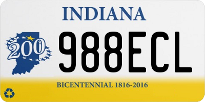 IN license plate 988ECL