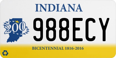 IN license plate 988ECY