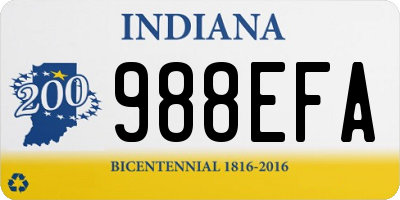 IN license plate 988EFA